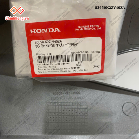 Bộ ốp sườn trái *TYPE4*-BỘ NHỰA ABL160 BẢN ĐẶC BIỆT-XANH XÁM ĐEN-2022