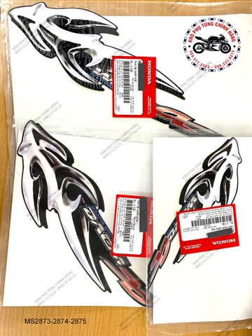 Bộ 3 tem xe Wave alpha mới đời 2005-2006