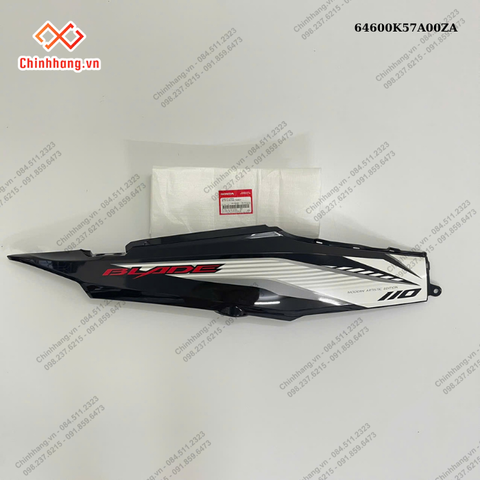 Bộ ốp sườn phải *NHB55*-BỘ NHỰA WAVE BLADE SỐ TRẮNG ĐEN THƯỜNG