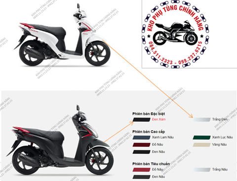 Bộ nhựa dàn áo Vision- (2018-2019) Bản ĐẶC BIỆT (có 2 màu: Đen mờ- Trắng)