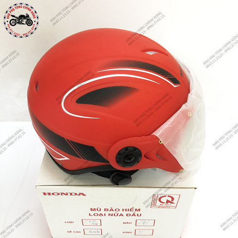 Mũ nửa đầu Matt - Đỏ