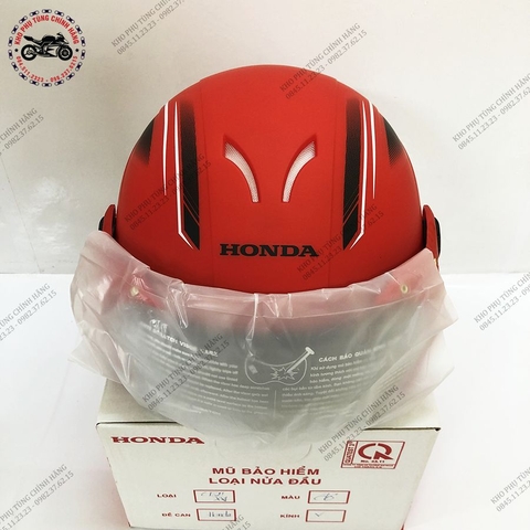 Mũ nửa đầu Matt - Đỏ