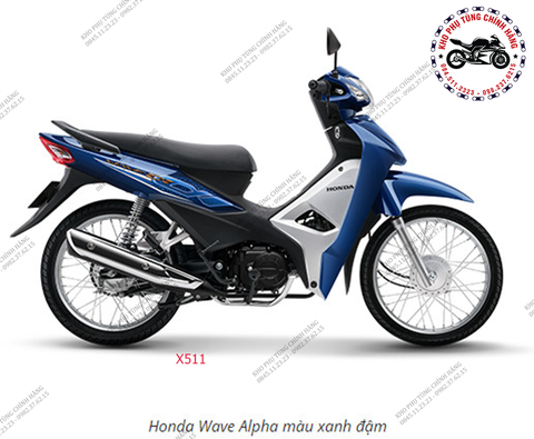Bộ nhựa dàn áo wave Alpha 110cc-2019 (Có 6 màu: Đen- Trắng-Xanh nước biển-Xanh nõn chuối-Đỏ- xanh đậm)