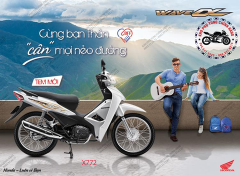 Bộ nhựa dàn áo wave Alpha 110cc-2021 (Có 5 màu: Đen- Trắng-Xanh nước biển-Xanh đậm-Đỏ)