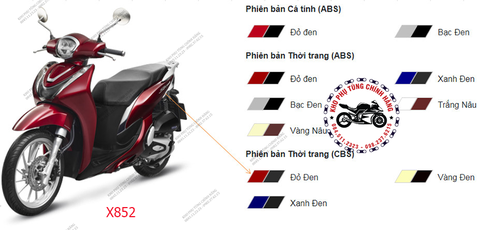 Bộ nhựa dàn áo SH Mode- 2020 Bản Thời Trang- phanh CBS. Có 3 màu:  Vàng-Xanh-Đỏ