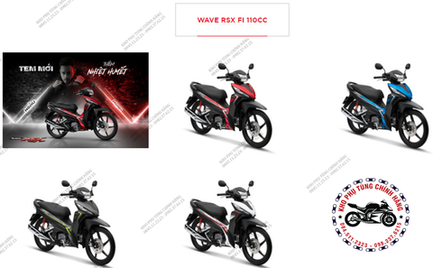 Bộ nhựa dàn áo RSX 110cc- 2019 tem 3D (Có 4 màu: Xanh dương- Đỏ-Trắng- Xanh cốm)