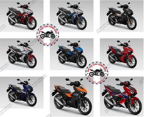 14 chi tiết nhựa màu theo xe Winner X-2019. Có đủ các màu theo xe