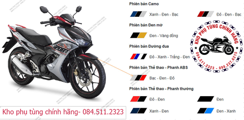 Bộ nhựa dàn áo Winner X-2020 Bản thể thao phanh ABS. Màu: Bạc đen đỏ