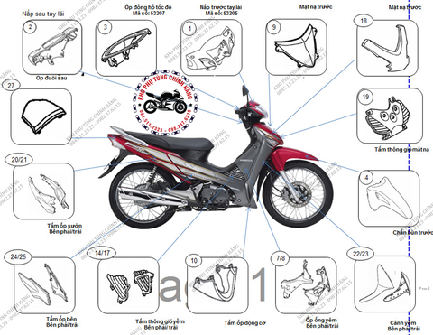 Bộ nhựa dàn áo Future Neo - (2007-2008). Có 4 màu: Đỏ- Xanh đen- Xanh tím-Đen