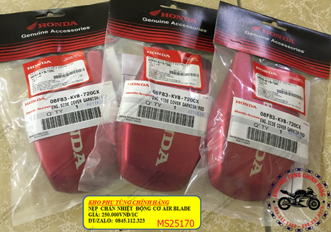 Nắp chắn nhiệt động cơ Air Blade FI (2008-2010). Có 3 màu: Đỏ- Bạc-Đen.