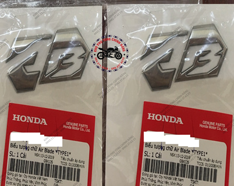 Bộ tem logo Air Blade  đời 2020-2021. Có 2 màu: vàng- trắng