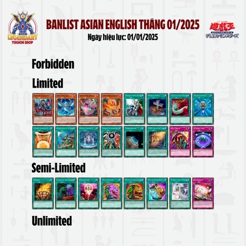 [AE] Banlist Tháng 1/2025: Cột mốc chuyển mình cho format Asian English