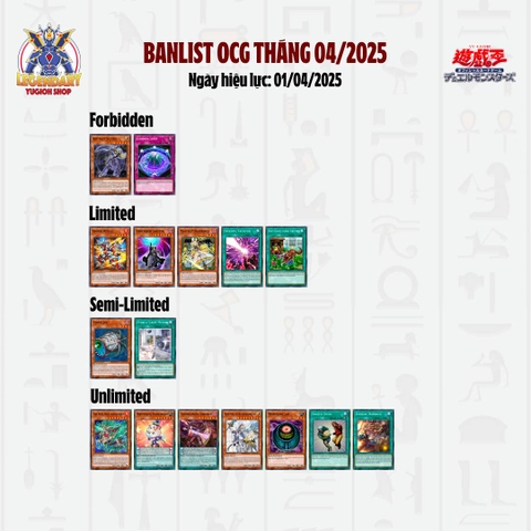[OCG] Banlist tháng 04/2025: Không xảy ra bất ngờ!