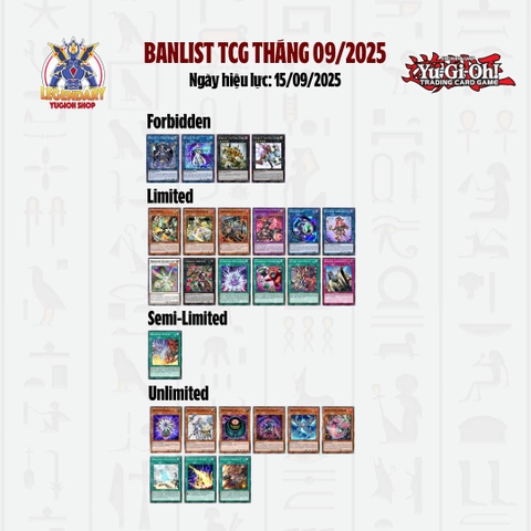 [TCG] Banlist tháng 09/2025: Không một chút nương tay!