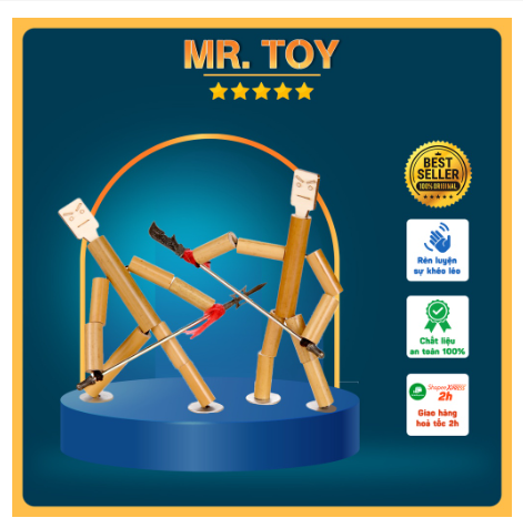 Bộ Trò Chơi Giải Trí Người Gỗ Đối Kháng Chất Lượng Cao - Giải Toả Căng Thẳng, Xả Stress