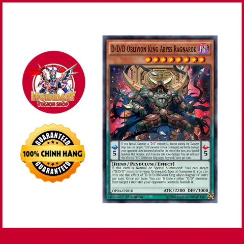 [EN][Thẻ Bài Yugioh Chính Hãng] D/D/D Oblivion King Abyss Ragnarok
