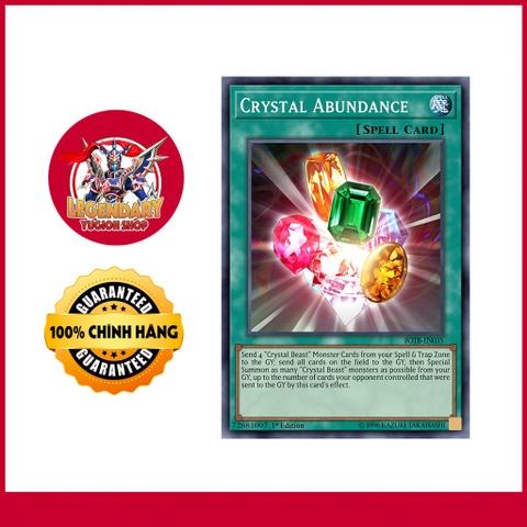 [Thẻ Bài Yugioh Chính Hãng] Crystal Abundance