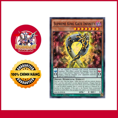 [Thẻ Bài Yugioh Chính Hãng] Supreme King Gate Infinity