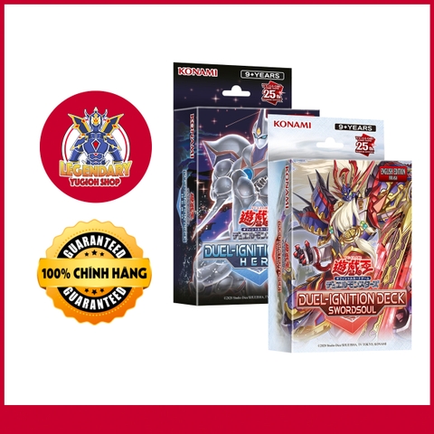 [BỘ BÀI YUGIOH CHÍNH HÃNG] Duel Ignition Deck Hero và Swordsoul - DI01-DI02 Tiếng Anh AE