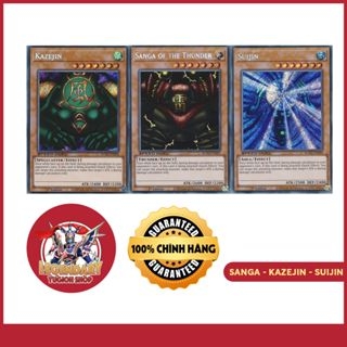 [EN][Thẻ Bài Yugioh Chính Hãng] Bộ Sưu Tập Bộ 3 Gate Guardian Anh Em Mê Cung - Sanga, Kazejin, Suijin - Secret Rare SGX2