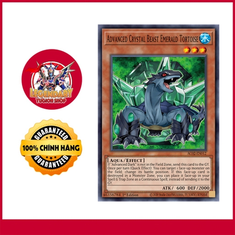 [Thẻ Bài Yugioh Chính Hãng] Advanced Crystal Beast Emerald Tortoise