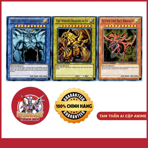 [EN][Thẻ Bài Yugioh Chính Hãng] Bộ Sưu Tập Tam Thần Ai Cập Phiên Bản Anime- 3 Egyptian God Slifer, Obelisk, Ra