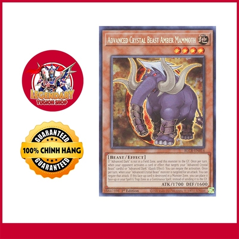 [Thẻ Bài Yugioh Chính Hãng] Advanced Crystal Beast Amber Mammoth