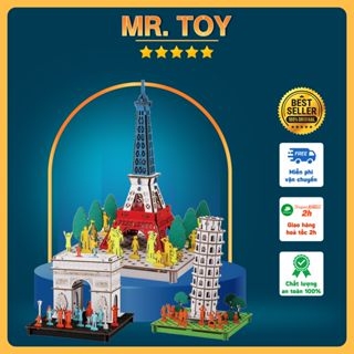 Bộ Mô Hình Giấy Thủ Công Paper Craft PUSU PUSU Địa Danh Nổi Tiếng Thế Giới - Chính Hãng Nhật Bản