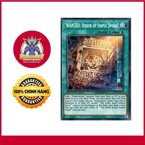 [Thẻ Bài Yugioh Chính Hãng] WANTED: Seeker of Sinful Spoils