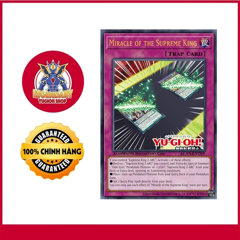 Thẻ Bài Yugioh Chính Hãng] Miracle of the Supreme King