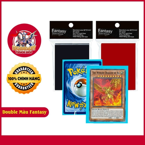 [Phụ Kiện Yugioh] Bọc Bài - Sleeve Double Fantasy Chính Hãng 66x91mm Cao Cấp Siêu Bền Theo Tiêu Chuẩn