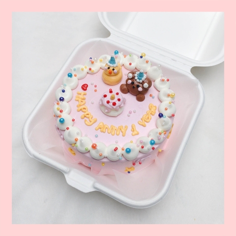 Mini Bento bắt kem 3D - Bánh kem bơ mini hộp bã mía