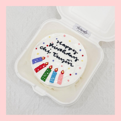 Mini Bento nhiều chủ đề - Bánh kem bơ mini hộp bã mía