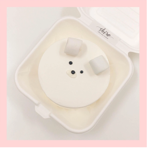 Mini Bento hình chó dễ thương - Bánh kem bơ mini hộp bã mía