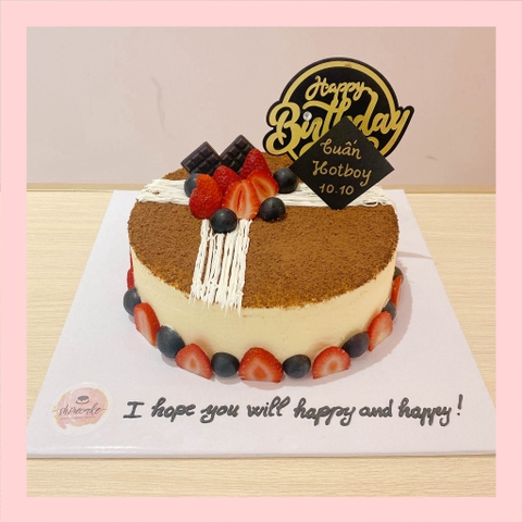 Tiramisu trang trí trái cây - Bánh kem tiramisu dạng ổ