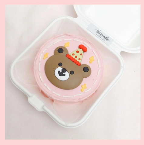 Mini Bento hình gấu dễ thương - Bánh kem bơ mini hộp bã mía