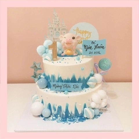 Bánh kem tuổi hợi/con heo - Bánh sinh nhật trẻ em