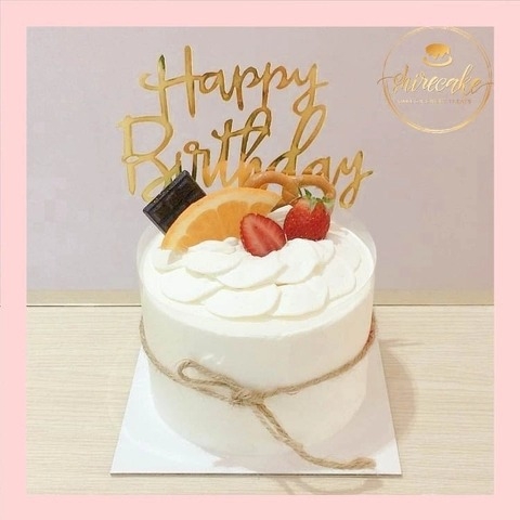 Bánh mini trang trí dâu tây - Bánh kem bơ mini 10-12cm