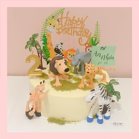 Bánh kem Safari World, khu rừng động vật - Bánh sinh nhật bé trai