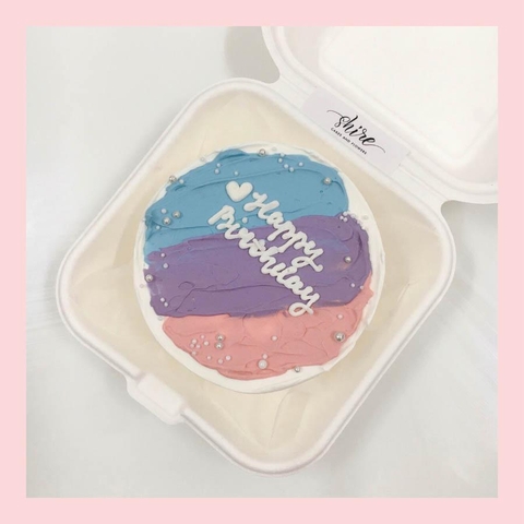 Mini Bento tone màu mix - Bánh kem bơ mini hộp bã mía