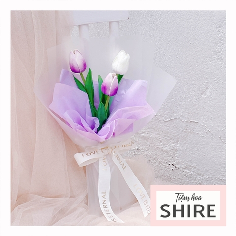 Hoa tulip PU dạng bó