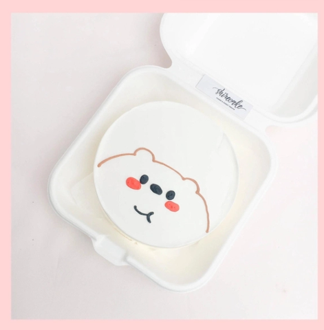 Mini Bento hình gấu dễ thương - Bánh kem bơ mini hộp bã mía