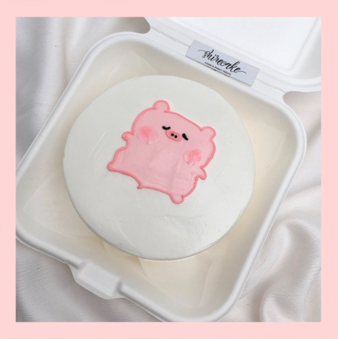 Mini Bento hình heo dễ thương - Bánh kem bơ mini hộp bã mía