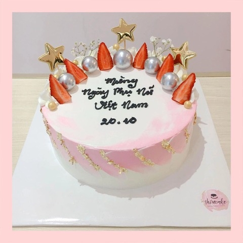 Bánh kem 1 tầng theo logo doanh nghiệp/công ty