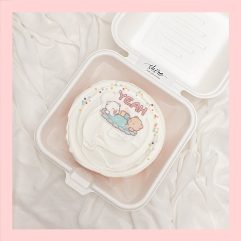 Mini Bento cặp đôi - Bánh kem bơ mini hộp bã mía