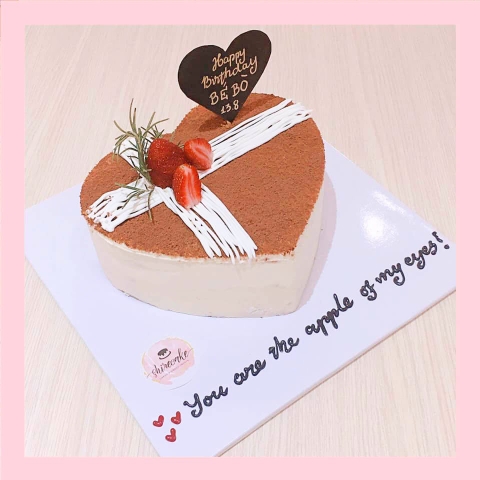 Tiramisu trái tim - Bánh kem tiramisu dạng ổ