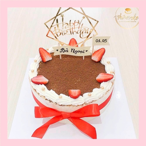 Tiramisu trang trí trái cây - Bánh kem tiramisu dạng ổ