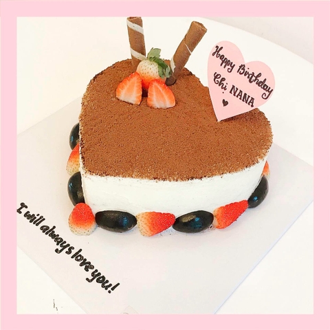 Tiramisu trái tim - Bánh kem tiramisu dạng ổ