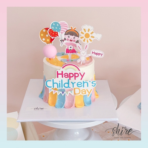 Bánh mini trang trí đồ chơi thú cute cho bé gái  - Bánh kem bơ mini 10-12cm