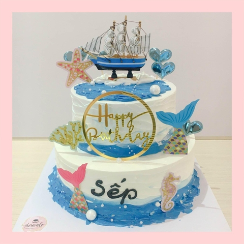 Bánh kem hai tầng cho nam/cho sếp - Bánh kem sinh nhật cho nam